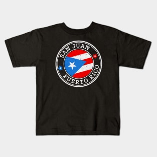 San Juan Puerto Rico Puerto Rican Pride Flag Kids T-Shirt